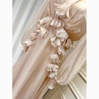 French niche spring v neck dress