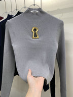 Sexy knitted turtleneck top