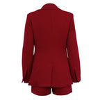 Stella Red Short and Jacket Set with Tie