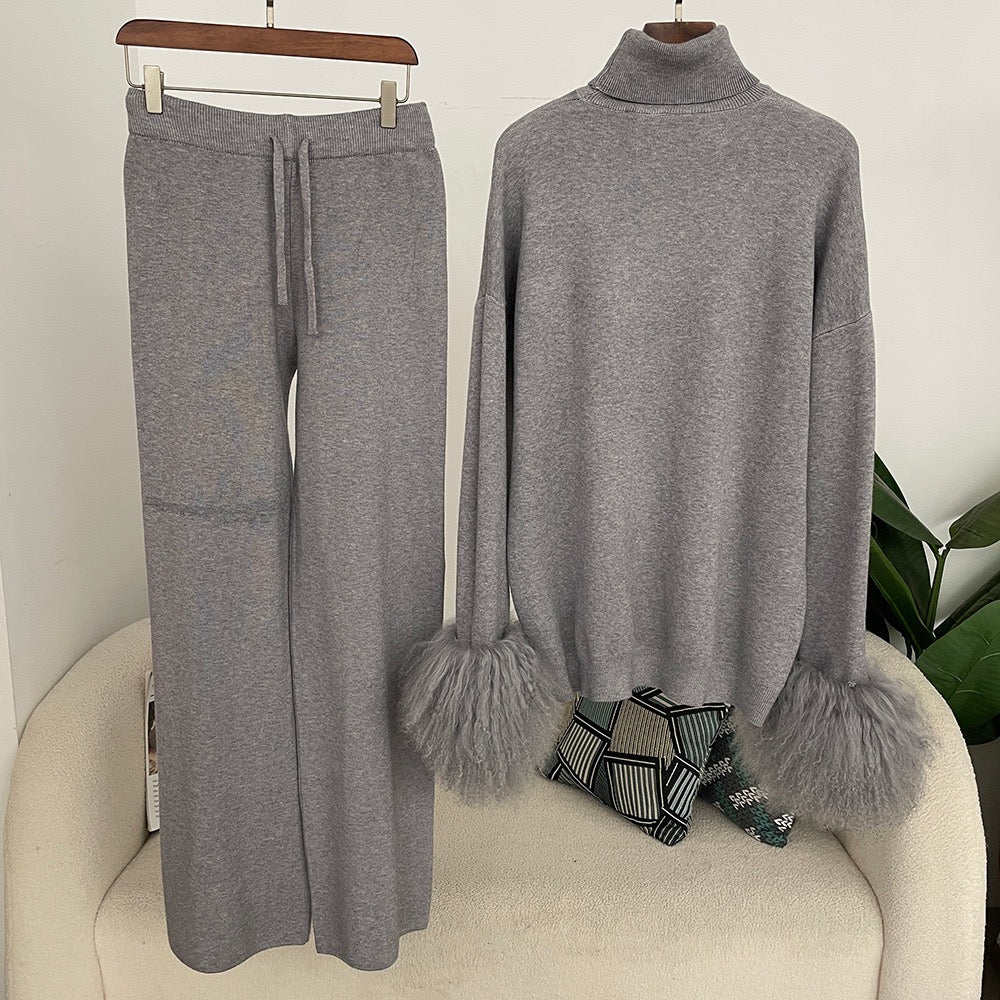 Fox fur cuffs slimming lazy joker