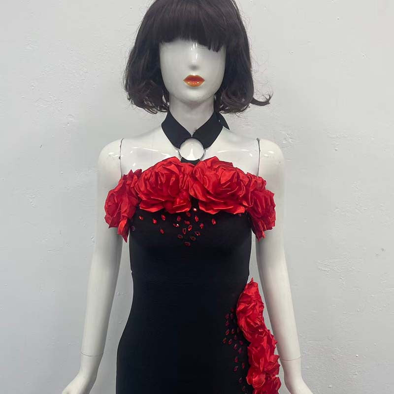 Halter neck flower dress