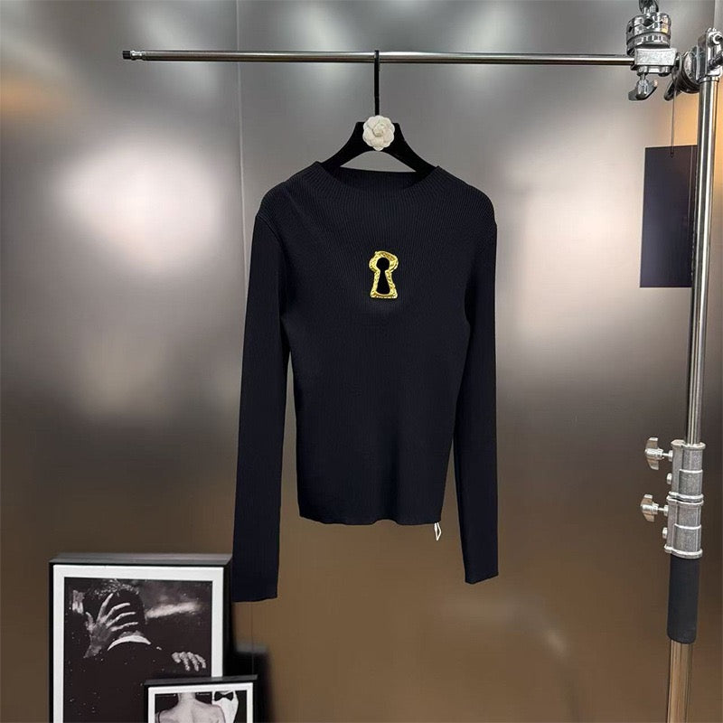 Sexy knitted turtleneck top