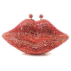 Crystal lip diamond bag