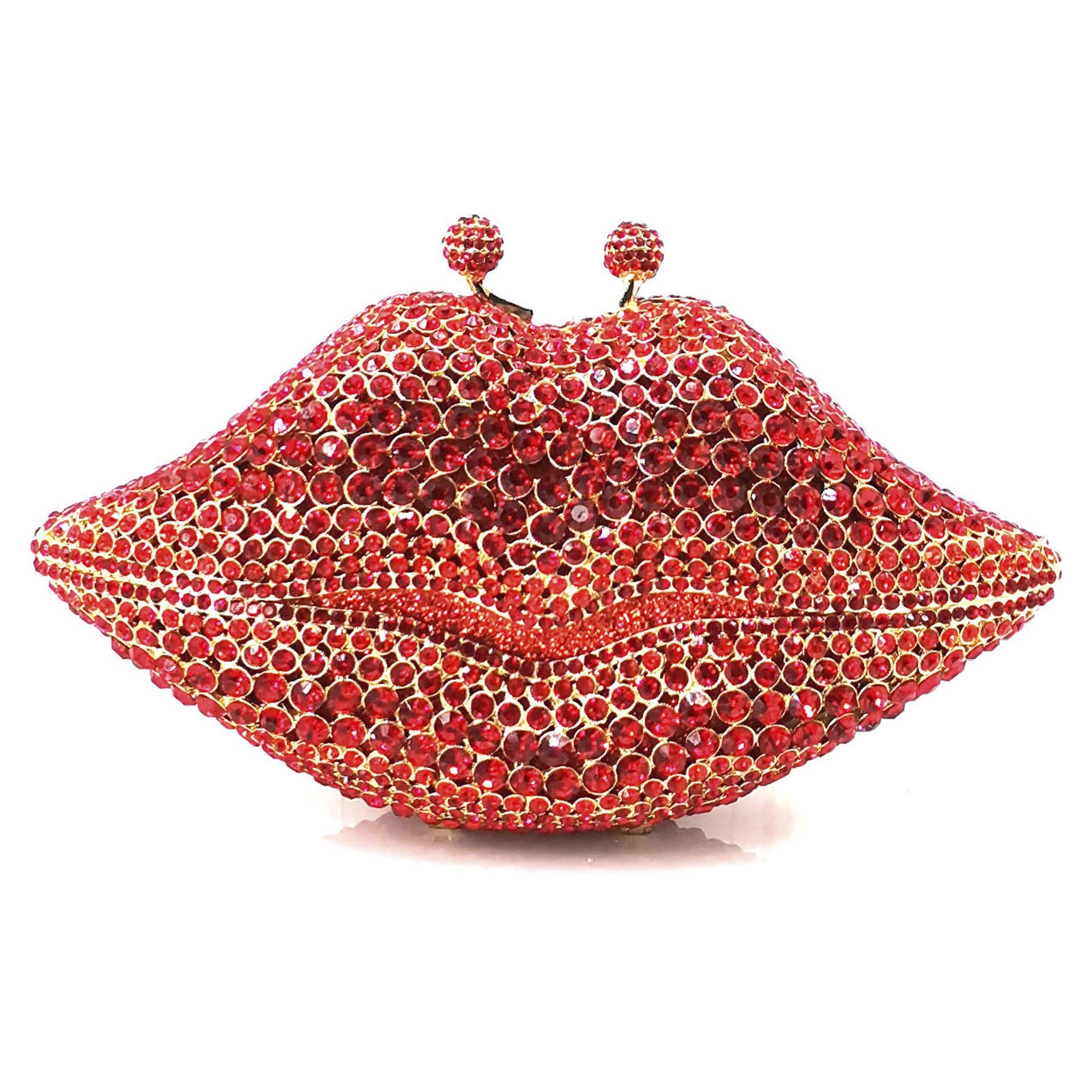 Crystal lip diamond bag