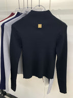 Sexy knitted turtleneck top