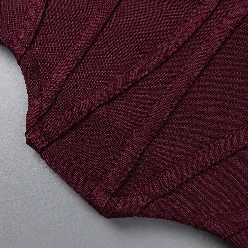 Burgundy dream ruffle dress