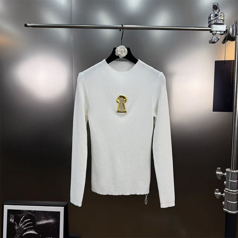 Sexy knitted turtleneck top