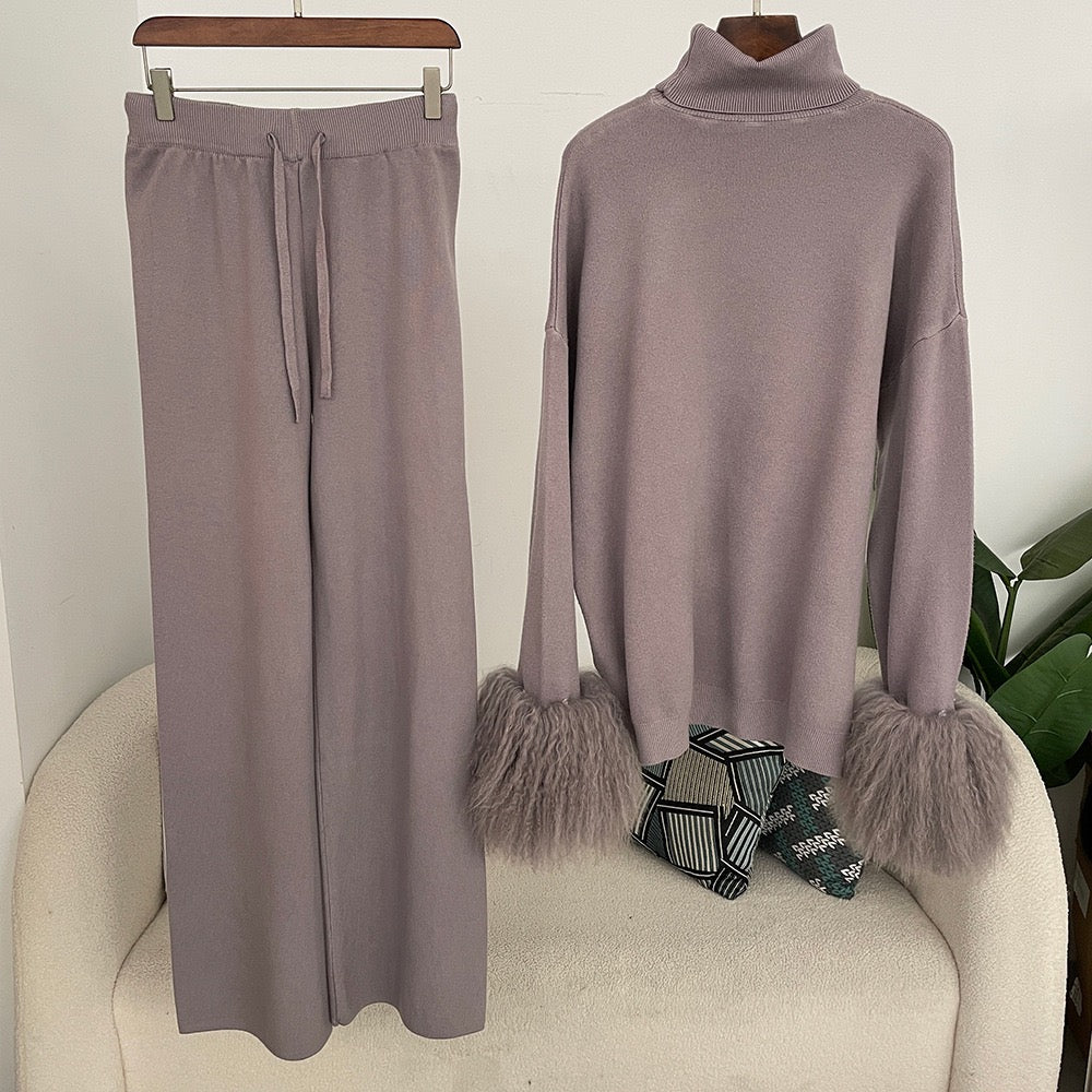 Fox fur cuffs slimming lazy joker