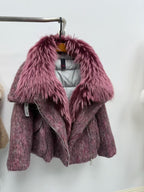 Jacket with fur collar