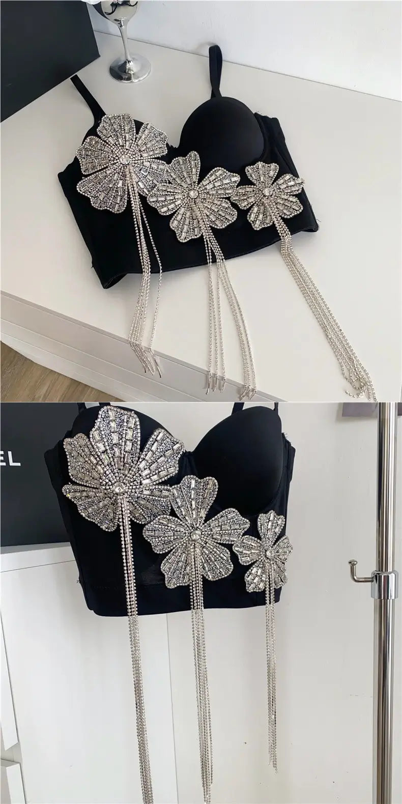 Fringes corset top