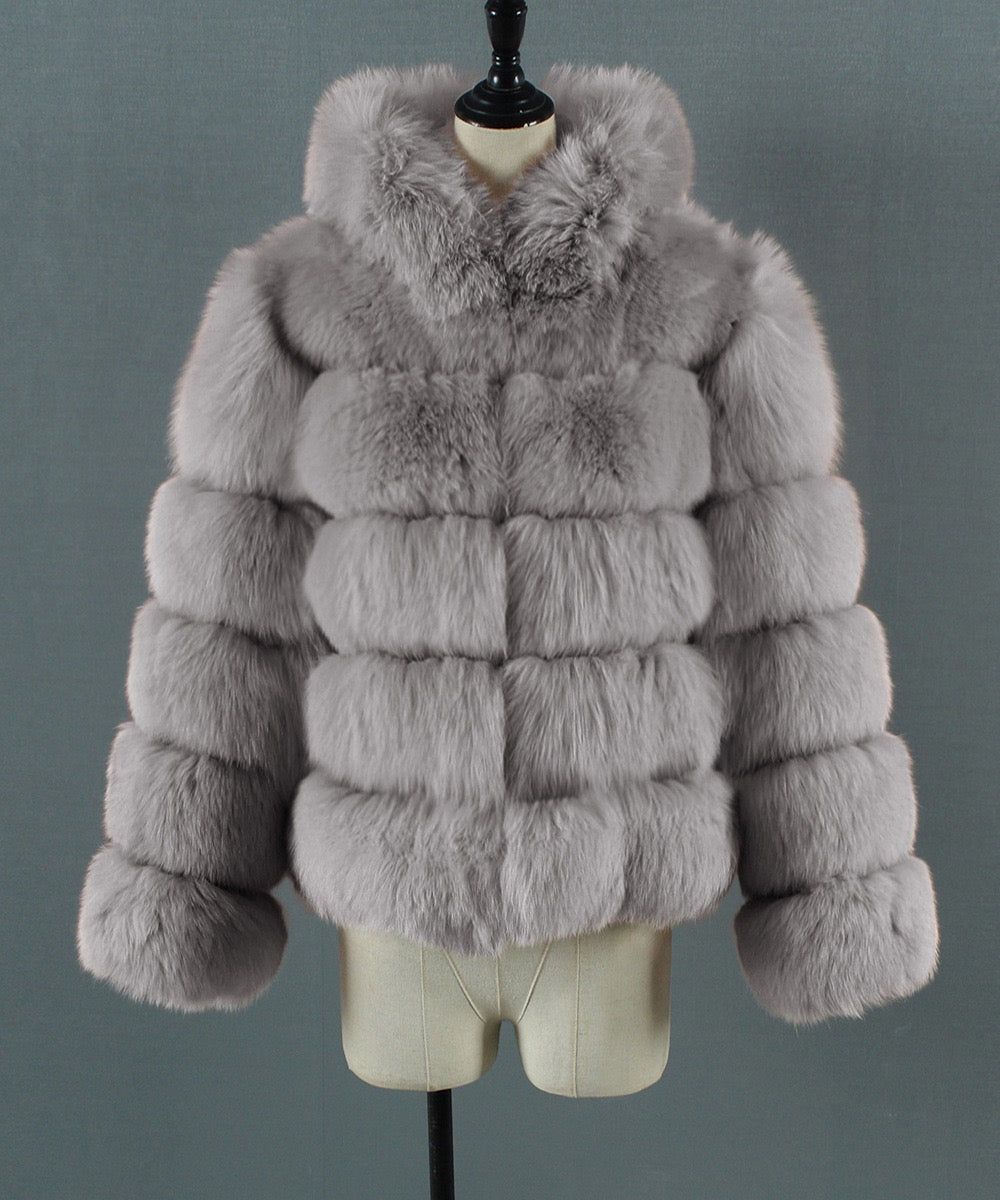 Crop faux fur