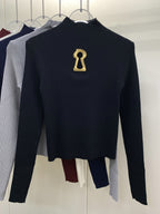 Sexy knitted turtleneck top