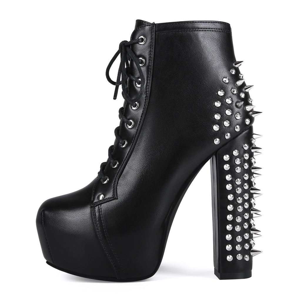 Sexy rivets punk boots