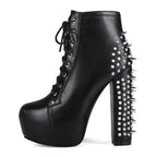 Sexy rivets punk boots