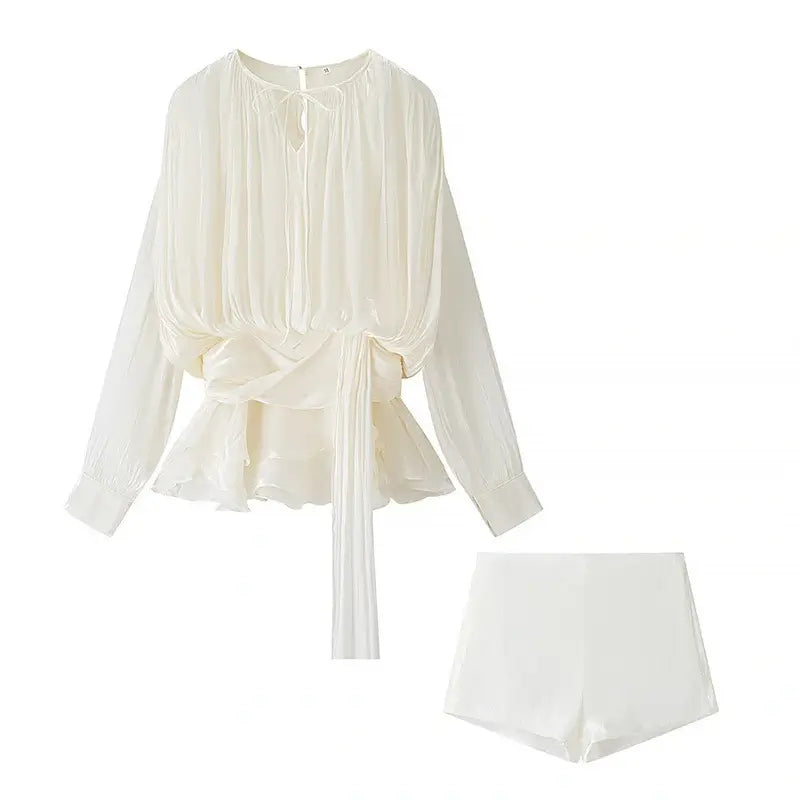Casual trendy shorts set