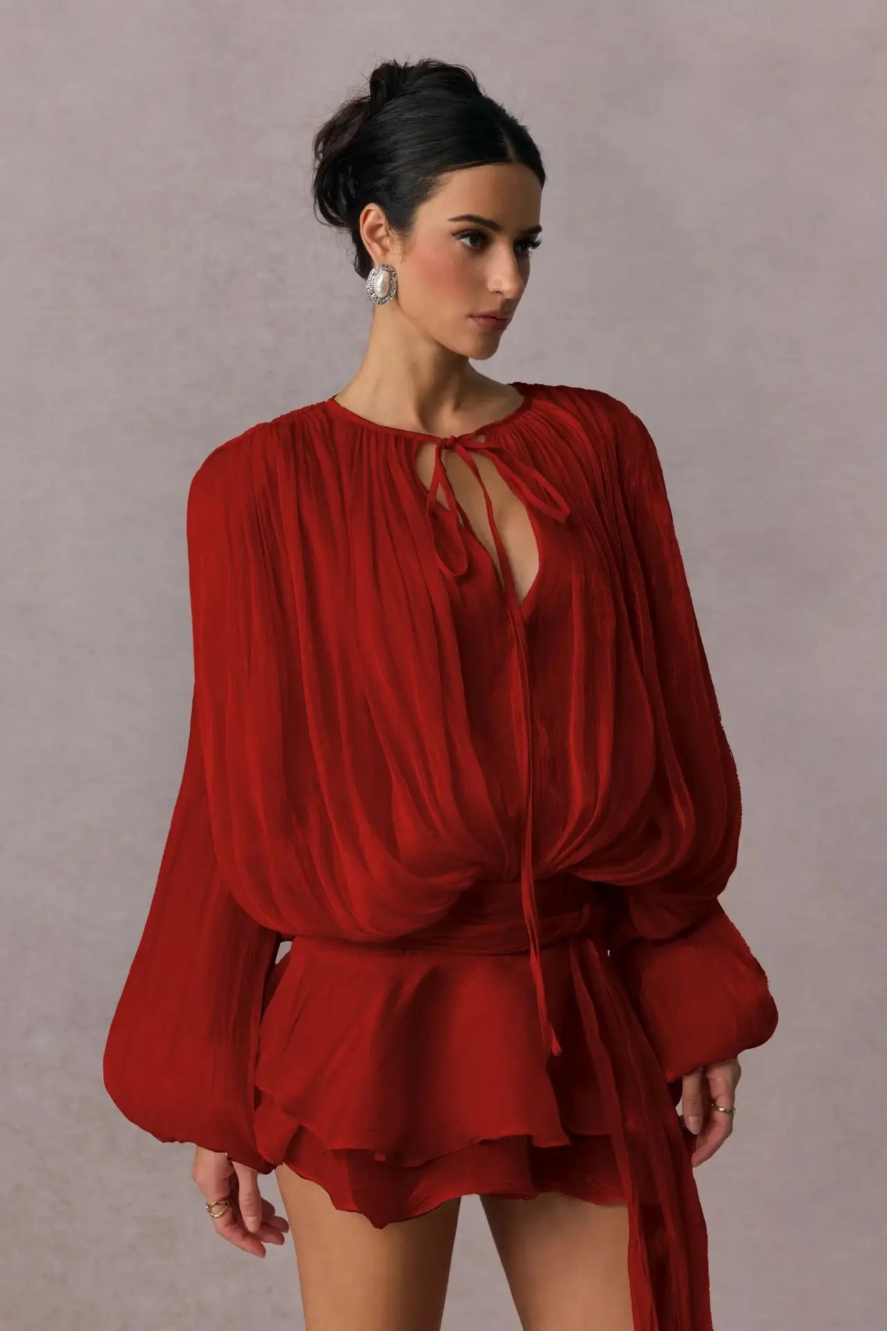 Mini ruffles dress