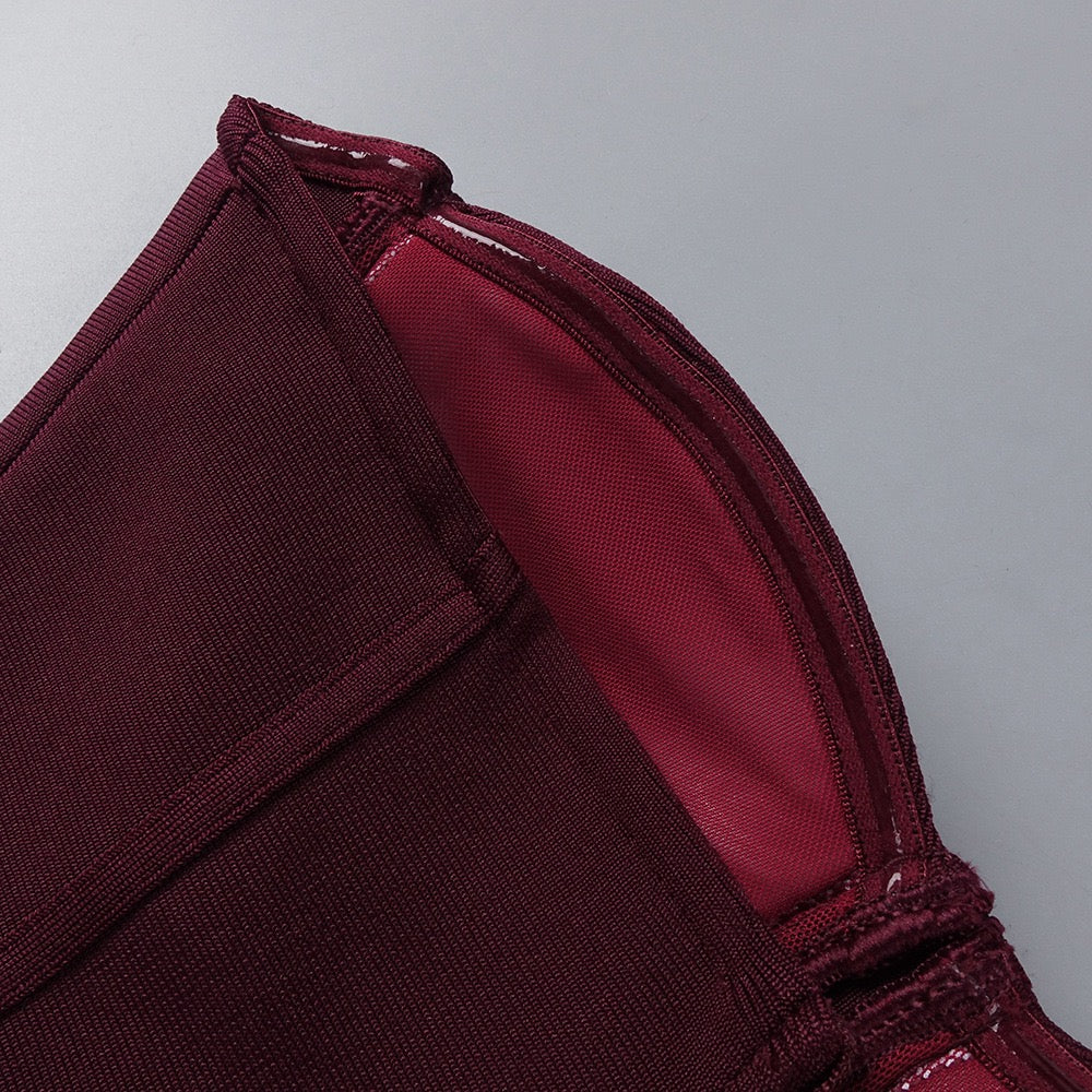 Burgundy dream ruffle dress