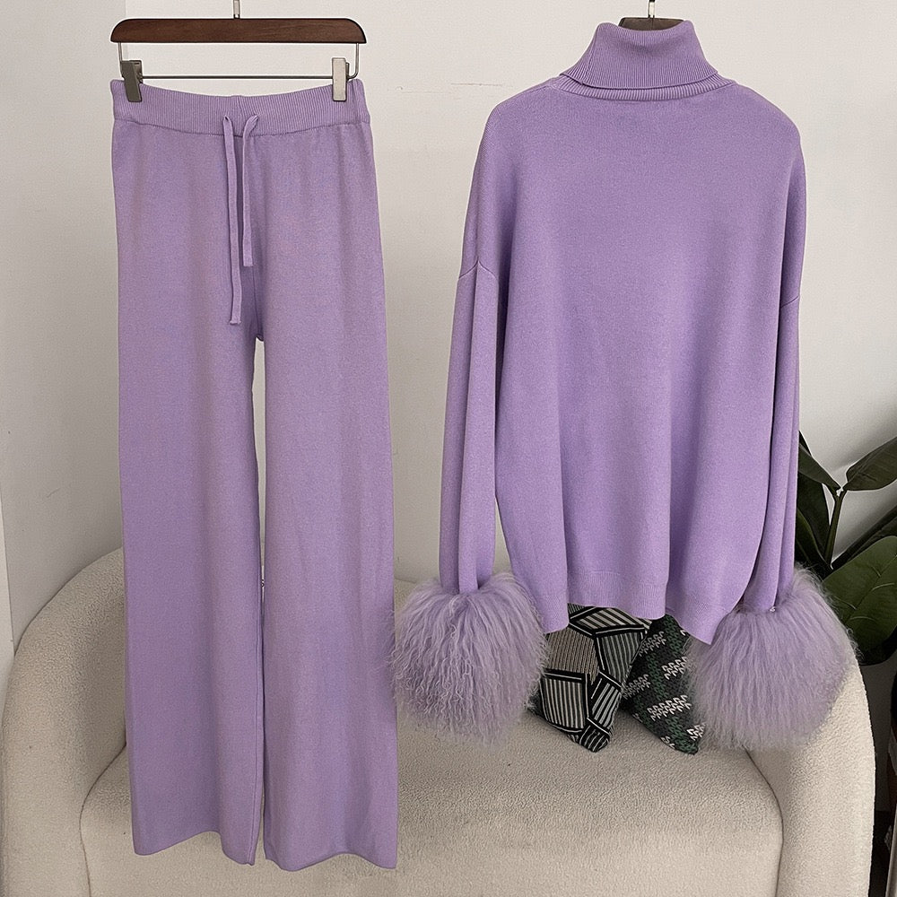 Fox fur cuffs slimming lazy joker