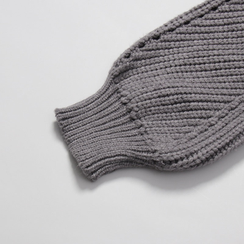 Knitted Cardigan hoodie style