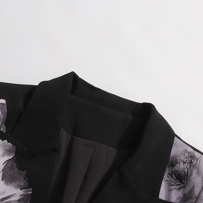 Elegant asymmetric suit