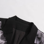 Elegant asymmetric suit