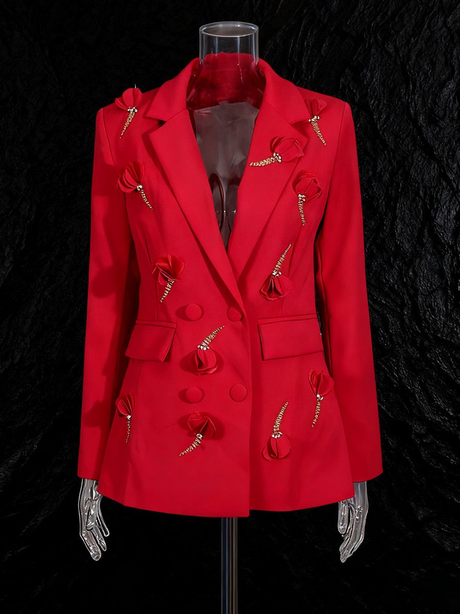 Flower splicing blazer style