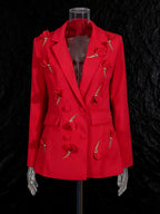 Flower splicing blazer style