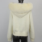 Faux fur cardigan