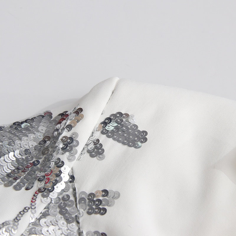 Sequined lapel set