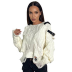 Distressed Crop Sweater