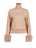 Knitwear with fur top