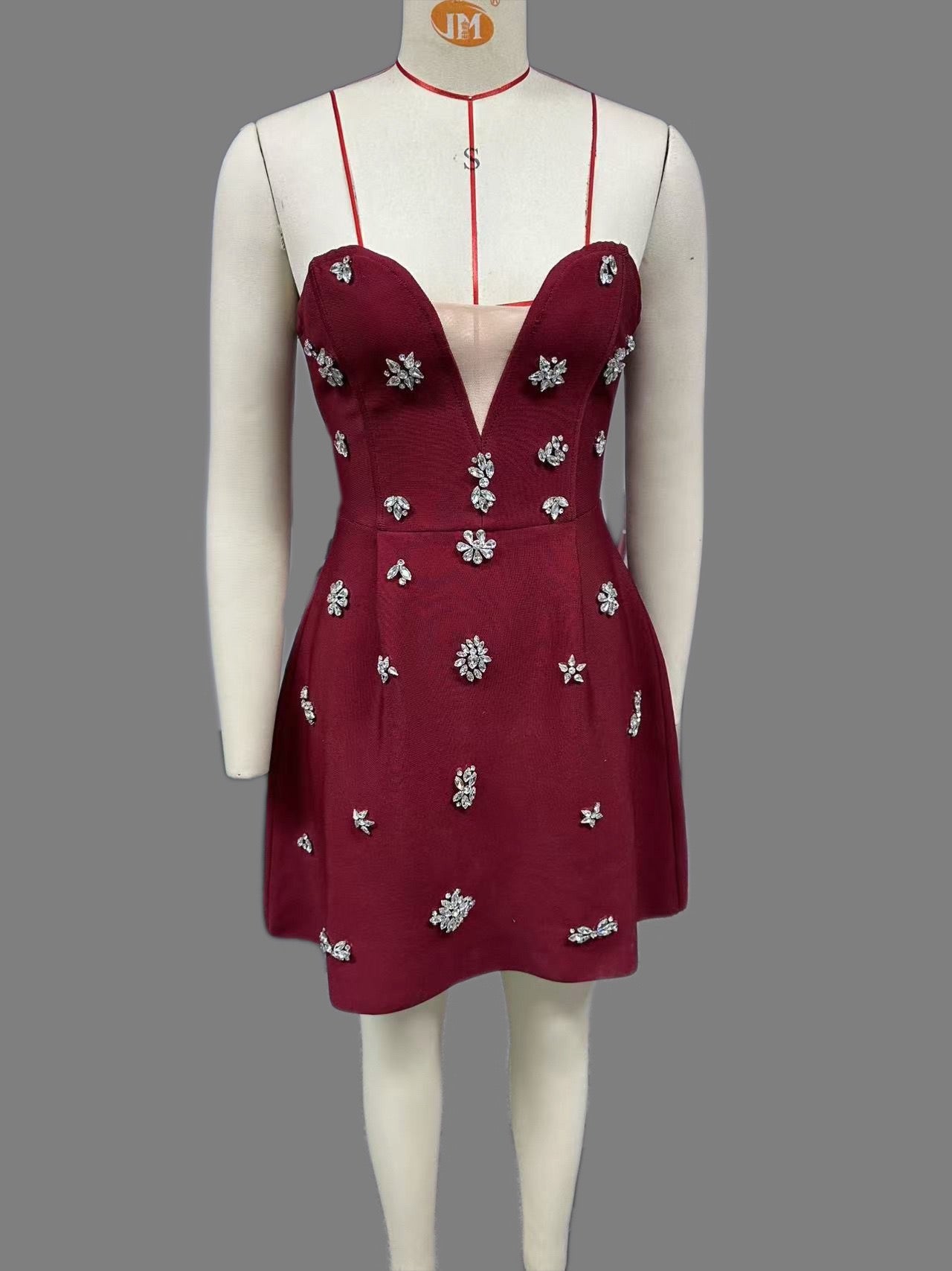 Sexy diamond encrusted backless