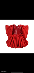 Red shinning sequins