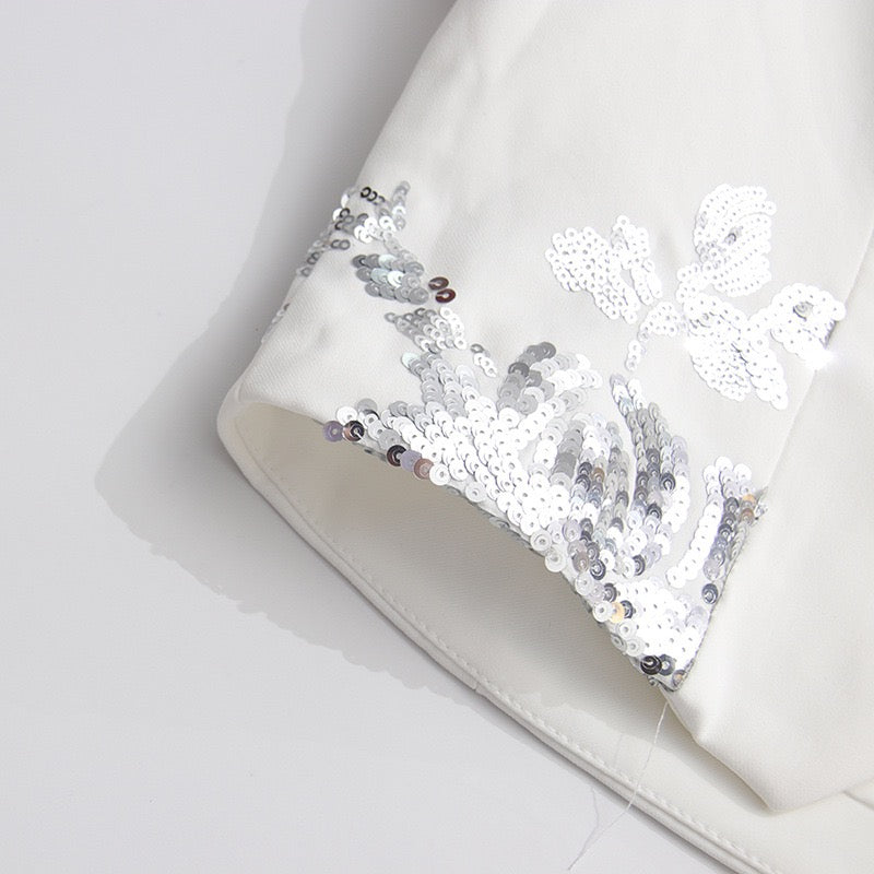 Sequined lapel set