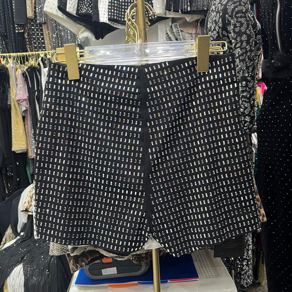 Fortune Women Glitter Mini Shorts High Waist Sparkly Shorts Slim Fit
