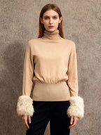 Knitwear with fur top
