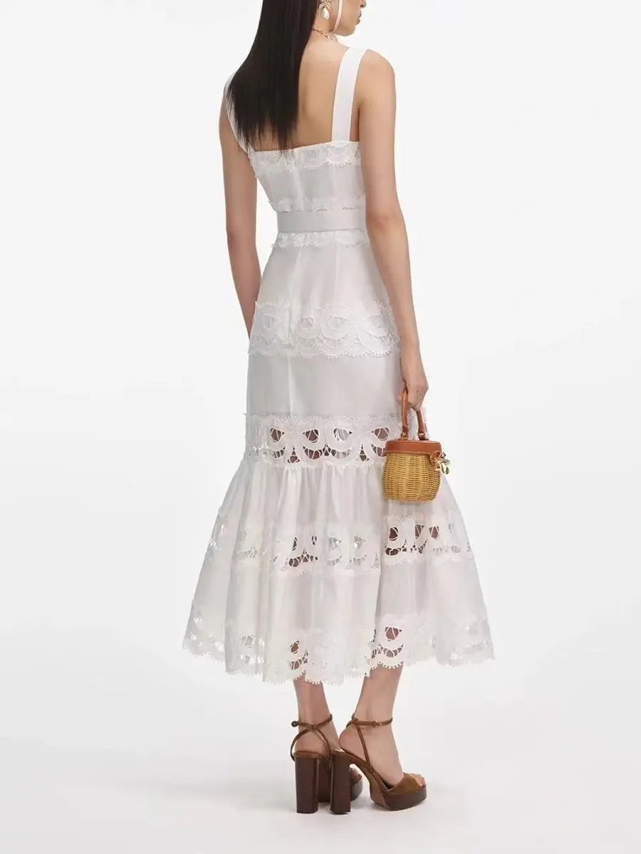 Sexy square neck dress