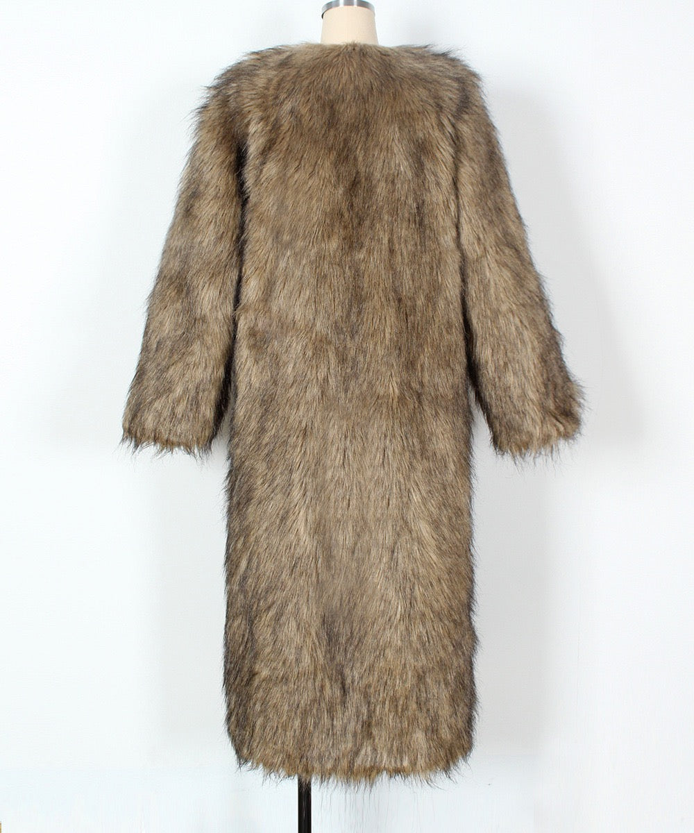 Faux fur coat