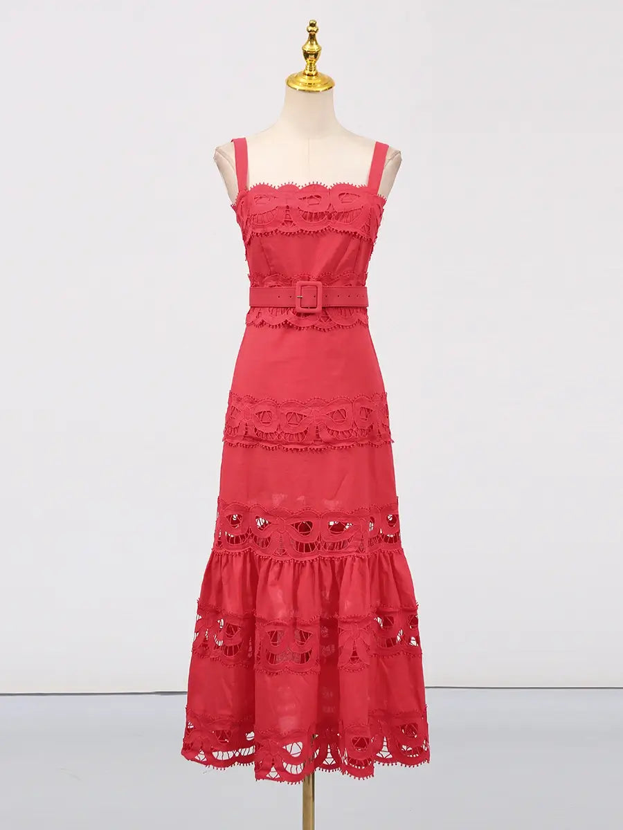 Sexy square neck dress