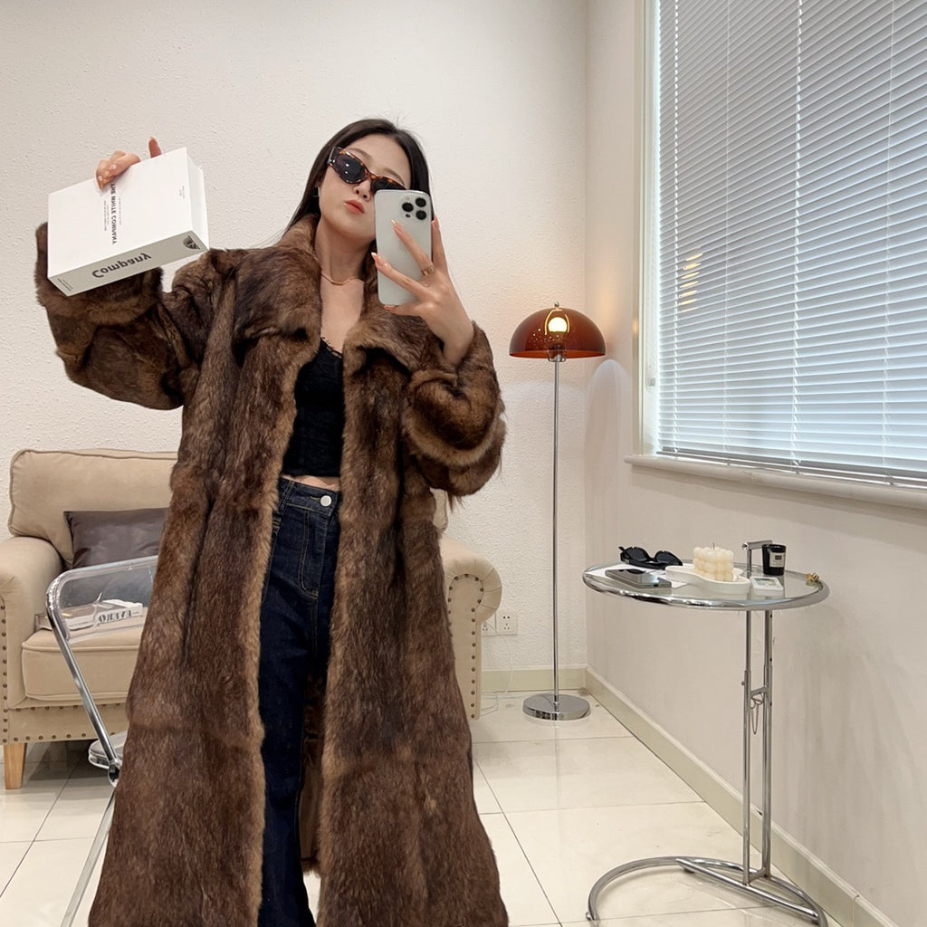 Long fur coat