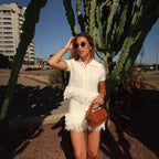 Fringes skirt set