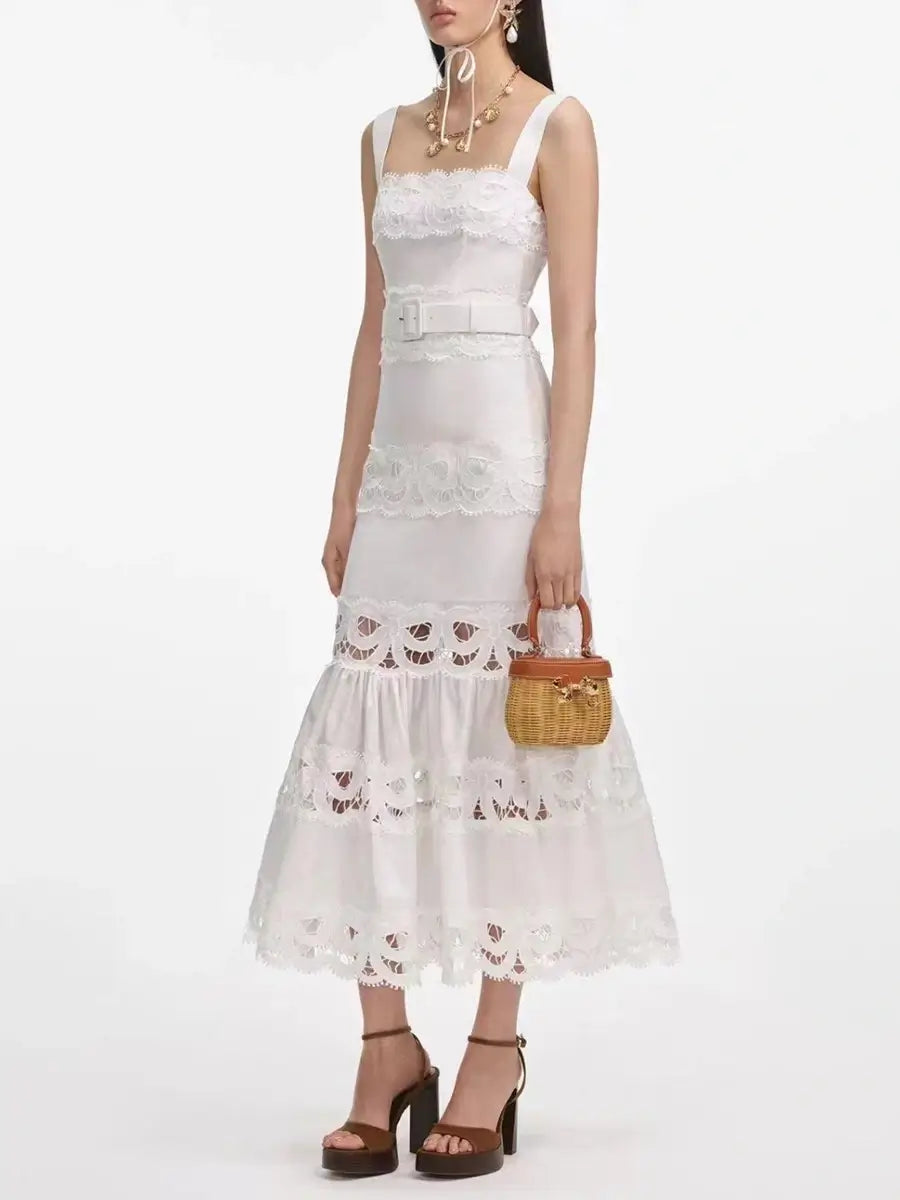 Sexy square neck dress