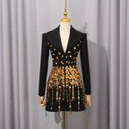 Tassels and rhinestone luxury blazer