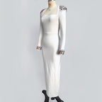 Bandage dress with diamonds