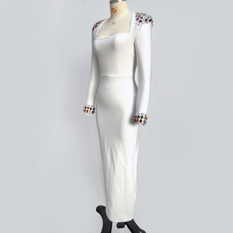Bandage dress with diamonds
