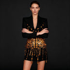 Tassels and rhinestone luxury blazer