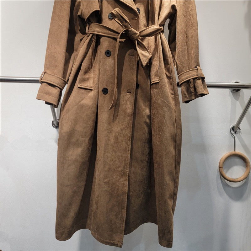 Millard suede trench coat