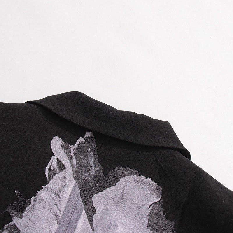 Elegant asymmetric suit