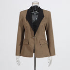 Fashionable one button casual lapel