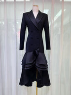 Collar elegant waist slim fit hip fish